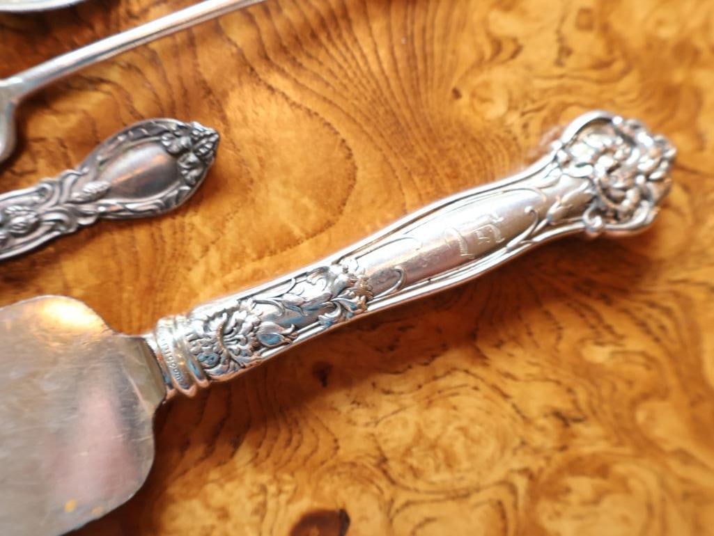 Vintage Turkish Souvenir Demitasse Spoon Marked 800, sterling and Plated Flatware - 4