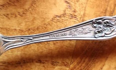 Vintage Turkish Souvenir Demitasse Spoon Marked 800, sterling and Plated Flatware - 7