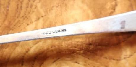 Vintage Turkish Souvenir Demitasse Spoon Marked 800, sterling and Plated Flatware - 9