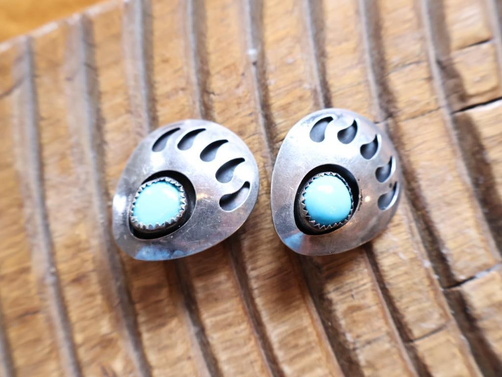 Vintage Southwestern Silver and Turquoise Mixed Jewelry - 12
