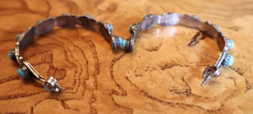 Vintage Southwestern Silver and Turquoise Mixed Jewelry - 6