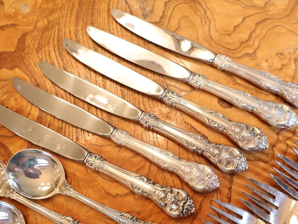 31 Pc Gorham Sterling Silver Flatware Set with Serving Piece - 13