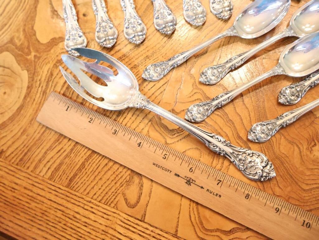 31 Pc Gorham Sterling Silver Flatware Set with Serving Piece - 2