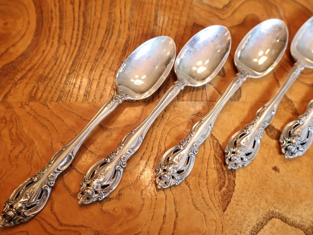 28 Pc Moreau La Salle Sterling Silver Flatware Set - 10