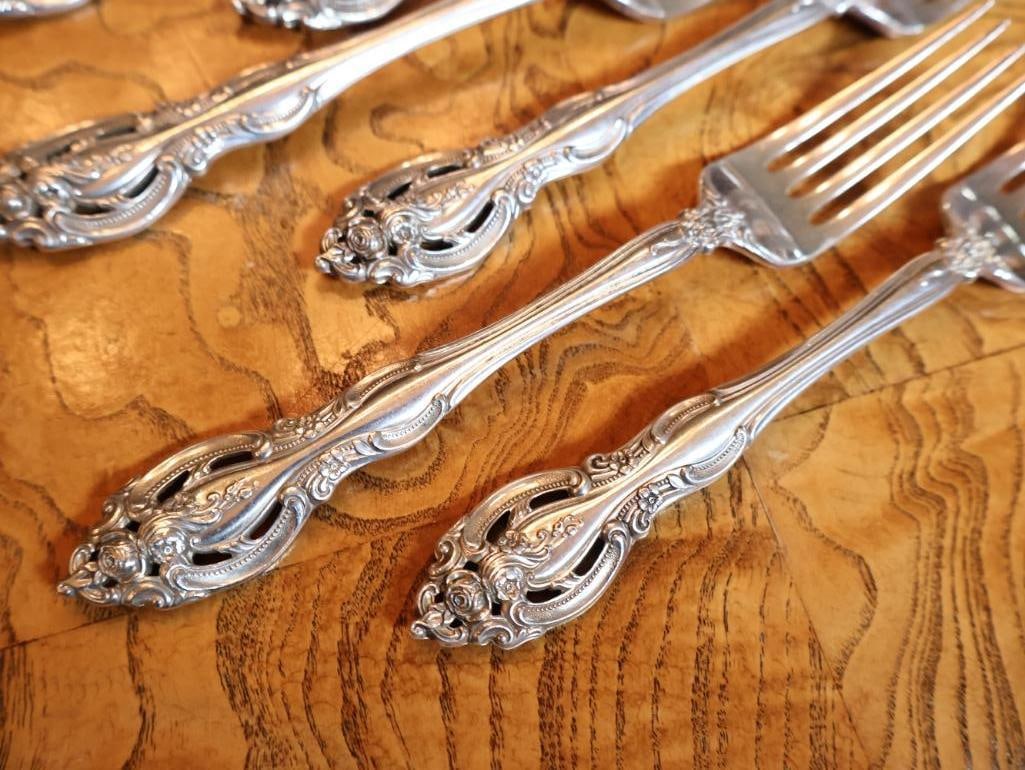 28 Pc Moreau La Salle Sterling Silver Flatware Set - 7