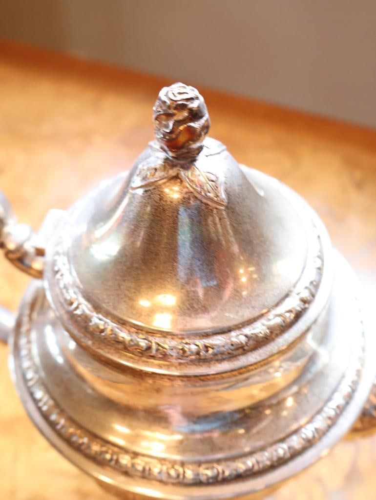 Frank M. Whiting & Co. Hand-Chased Sterling Silver Teapot - 6