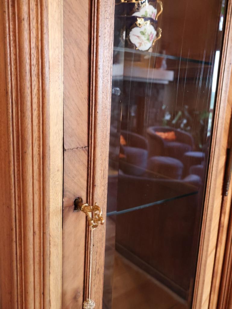 Monumental Antique Louis XV Style Carved Wood Vitrine Display Cabinet 8 Ft. Tall - 10