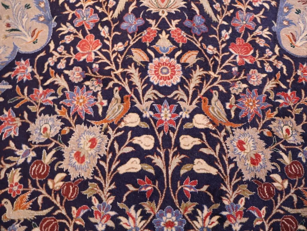 Fine Persian-Style Pictorial Wool Rug with Animal & Floral Motifs - 5