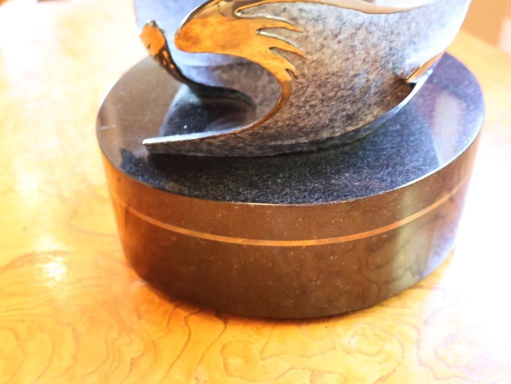 Large Limited Edition 'Wild Wings' Swan Bronze by Jacques and Mary Regat, 67/75, 1994 - 11