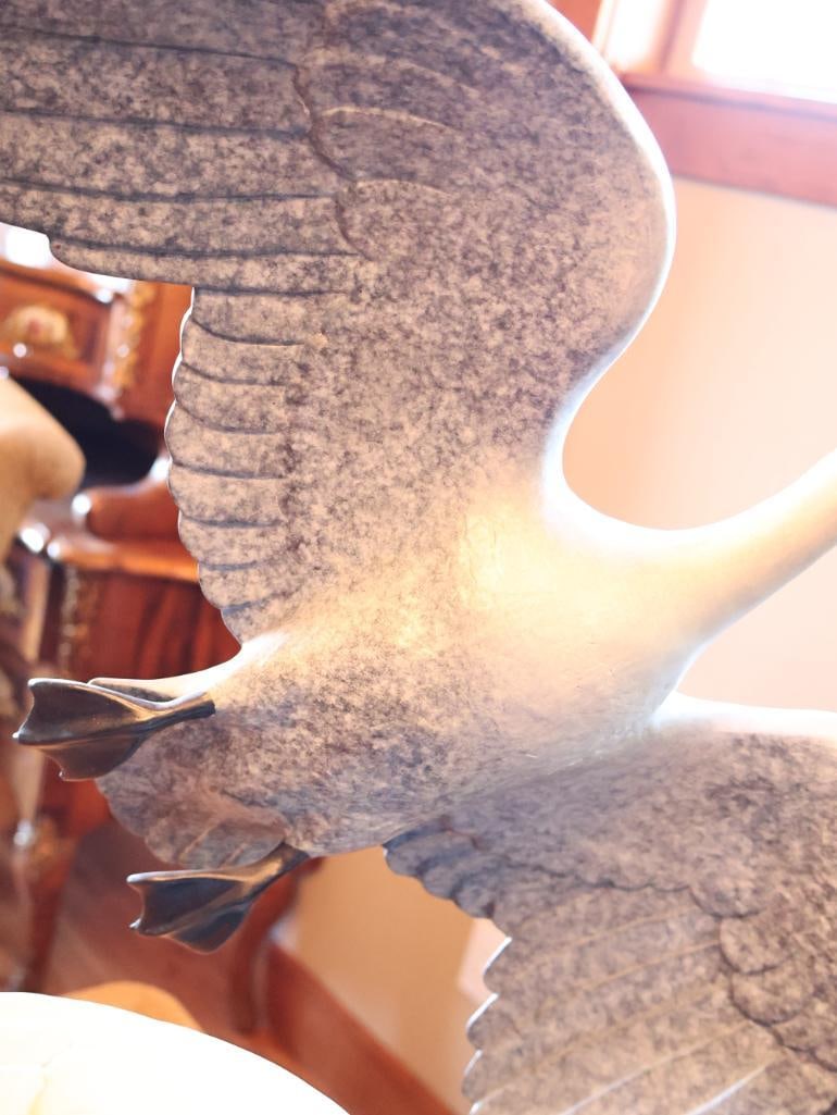 Large Limited Edition 'Wild Wings' Swan Bronze by Jacques and Mary Regat, 67/75, 1994 - 7