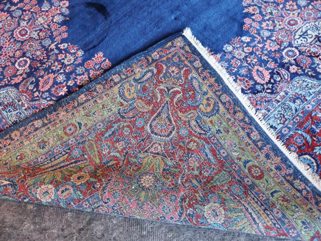 Large Persian-Style Floral Medallion Rug with Woven Inscription - 19