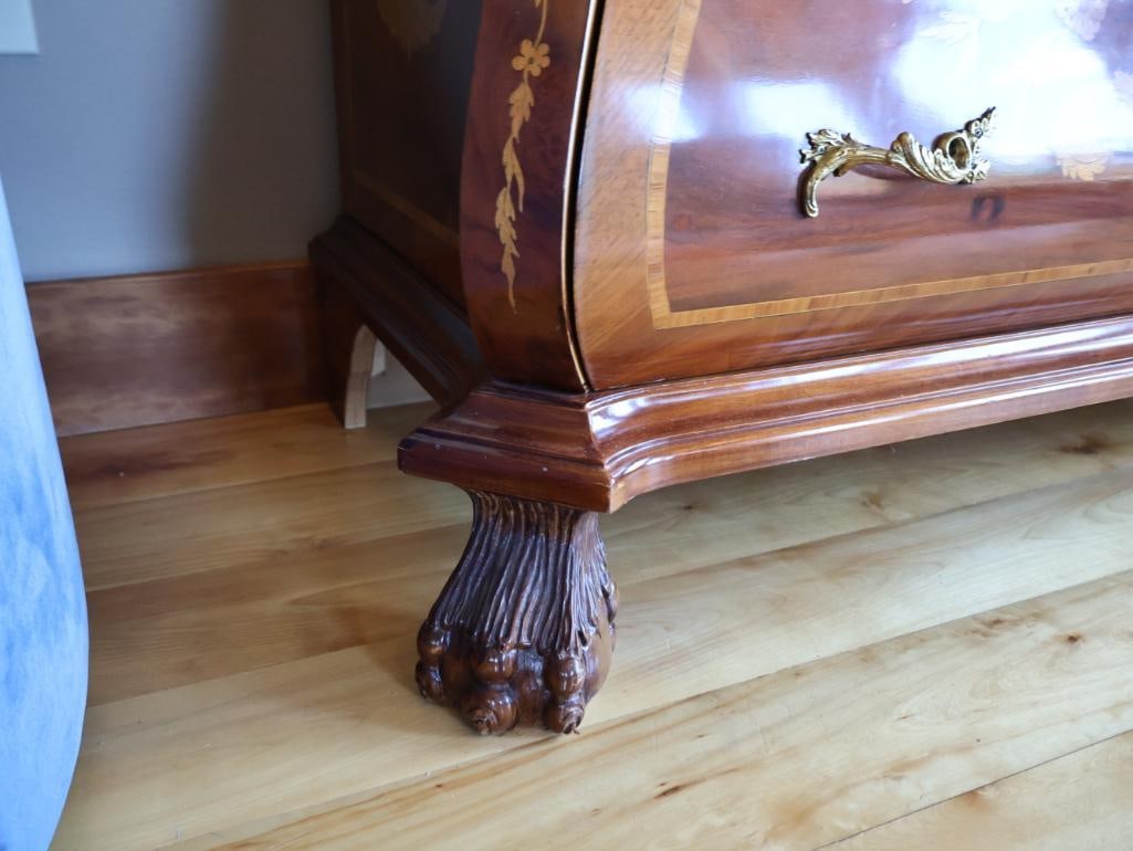 Marconi Arte Italian Inlaid Bombe-Form Secretary Desk - 18