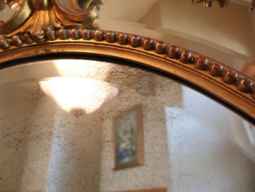 Antique Large Ornate Gilt Louis XV Revival Rococo Style Bevel Mirror - 13
