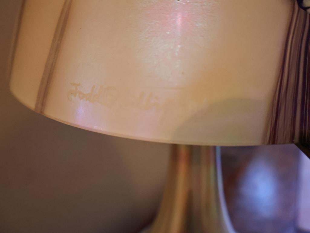 Quoizel Iridescent Art Glass Floral Table Lamp by Todd Phillips - 13