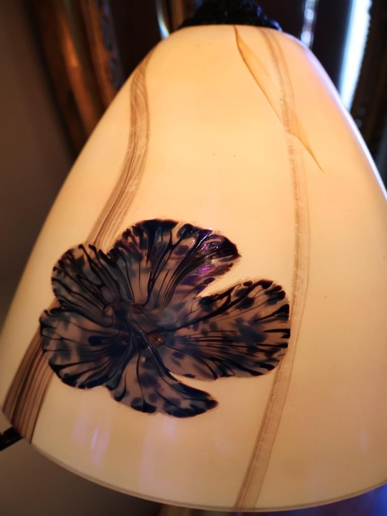 Quoizel Iridescent Art Glass Floral Table Lamp by Todd Phillips - 7