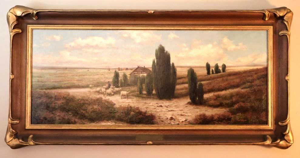 Rex Gelmar Pasture Land in Belgium Signed Oil on Canvas (1 of 16)