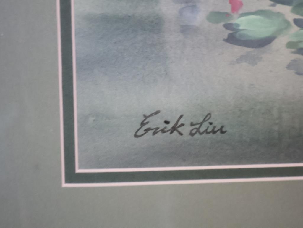 Original Signed Erik Liu Watercolor - 3