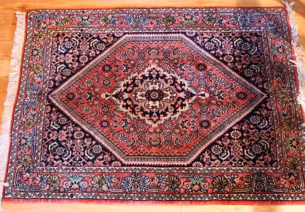 Fine Hand-Knotted Persian Senneh Style Wool Mat (1 of 5)