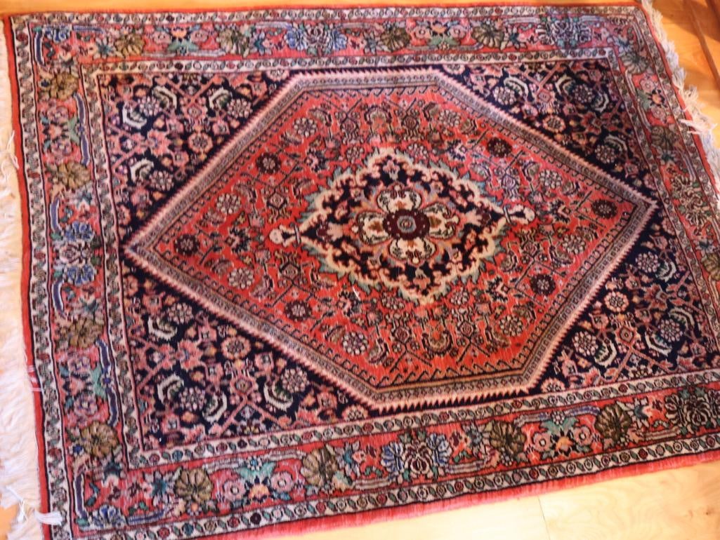 Fine Hand-Knotted Persian Senneh Style Wool Mat - 2