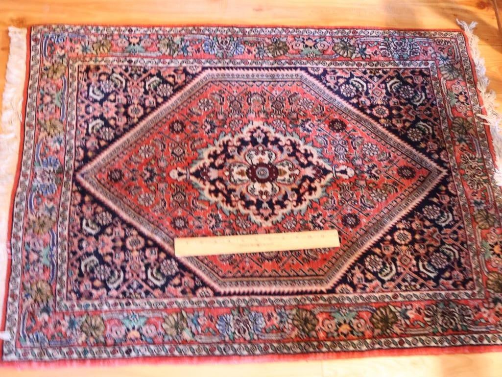 Fine Hand-Knotted Persian Senneh Style Wool Mat - 3