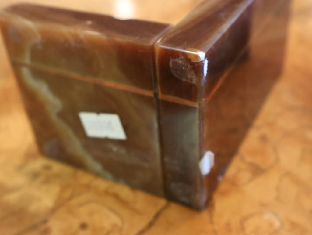 Vintage Karstadt Banded Onyx Desk Set - 13