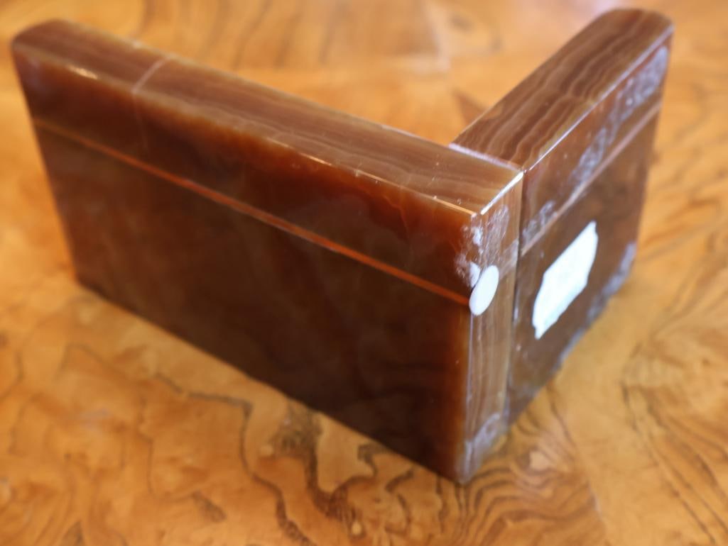Vintage Karstadt Banded Onyx Desk Set - 15