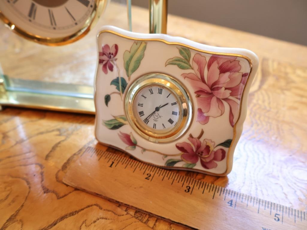Three Decorative Quartz Desk Clocks - 2