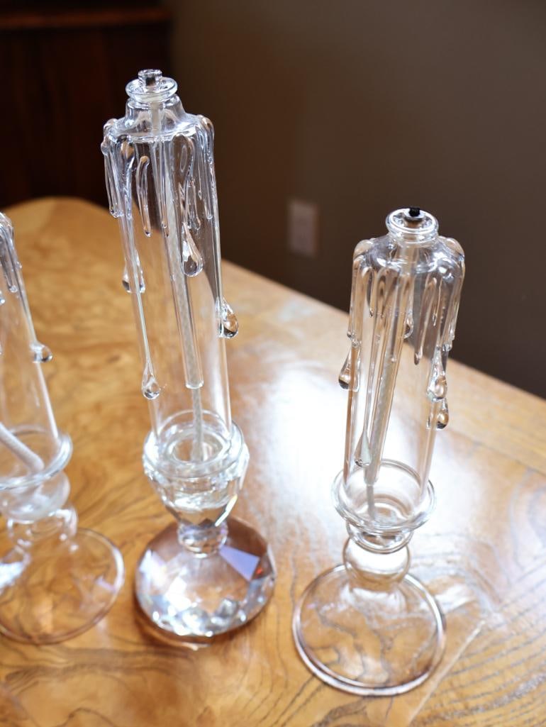 Assorted Vintage Clear Crystal and Art Glass Decorative Accessories - 12