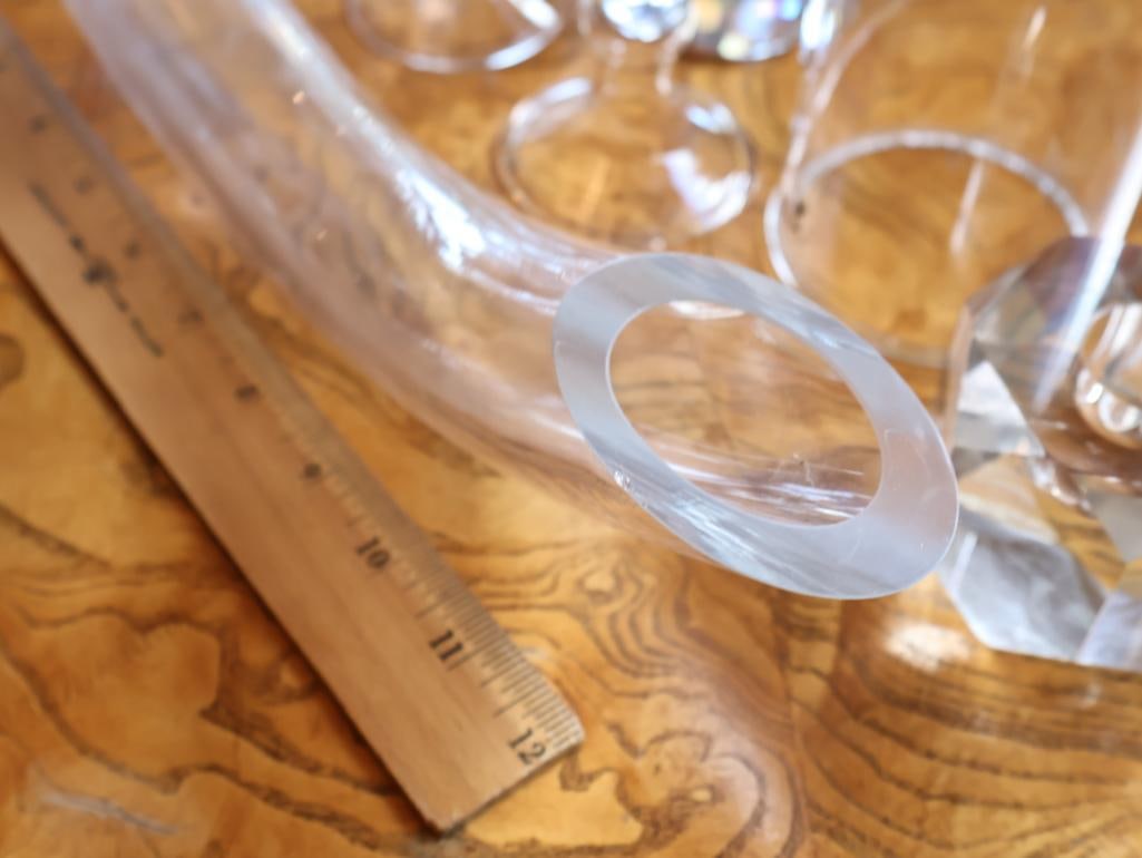 Assorted Vintage Clear Crystal and Art Glass Decorative Accessories - 3