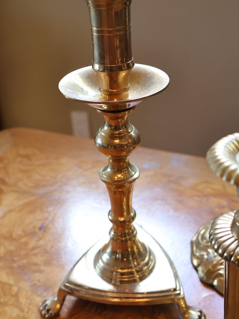 Assorted Vintage Brass and Metal Candlestick Holders - 7