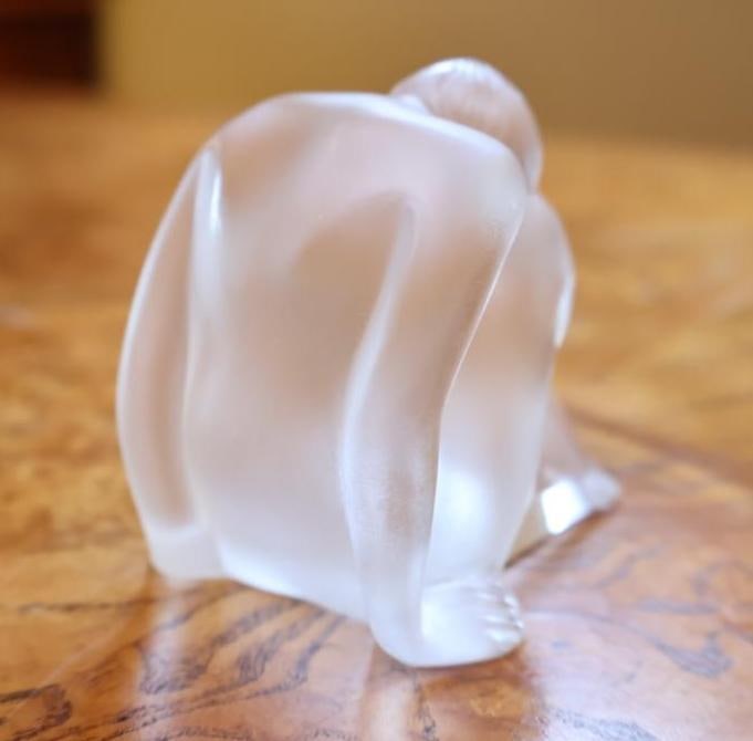 Lalique France Frosted Crystal Nude Female Figurine - 3