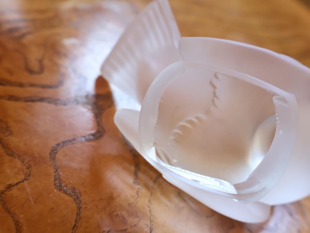 Pair of Lalique France Frosted Crystal Bird Figurines - 5