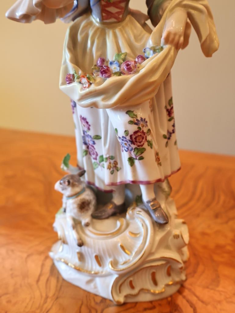 Pair of Meissen Porcelain Pastoral Figurines - 17