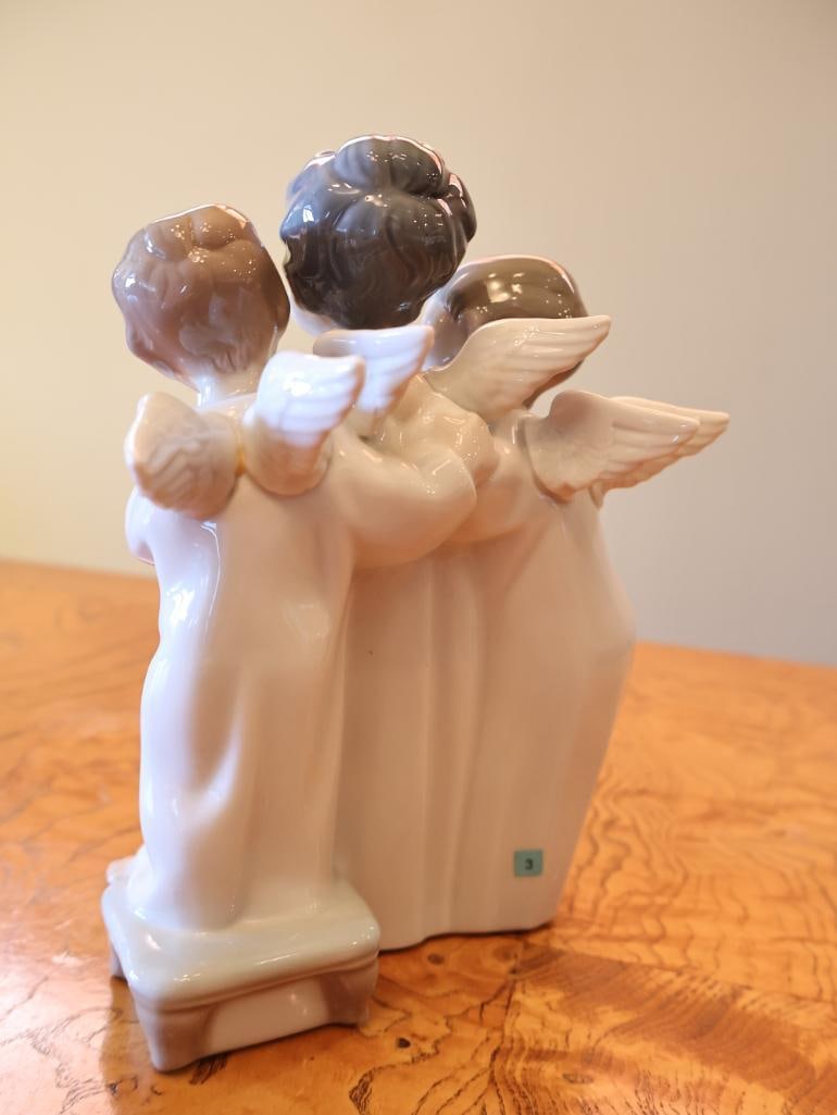 Pair of Lladro Porcelain Angel Figurines Choir & Praying Angel - 7