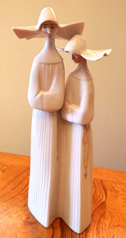 Lladro Nuns Porcelain Figurine Two Sisters, Approx. 13" H (1 of 6)