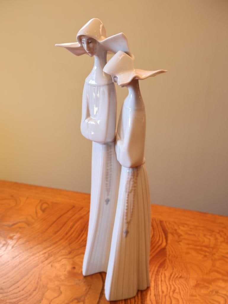 Lladro Nuns Porcelain Figurine Two Sisters, Approx. 13" H - 2
