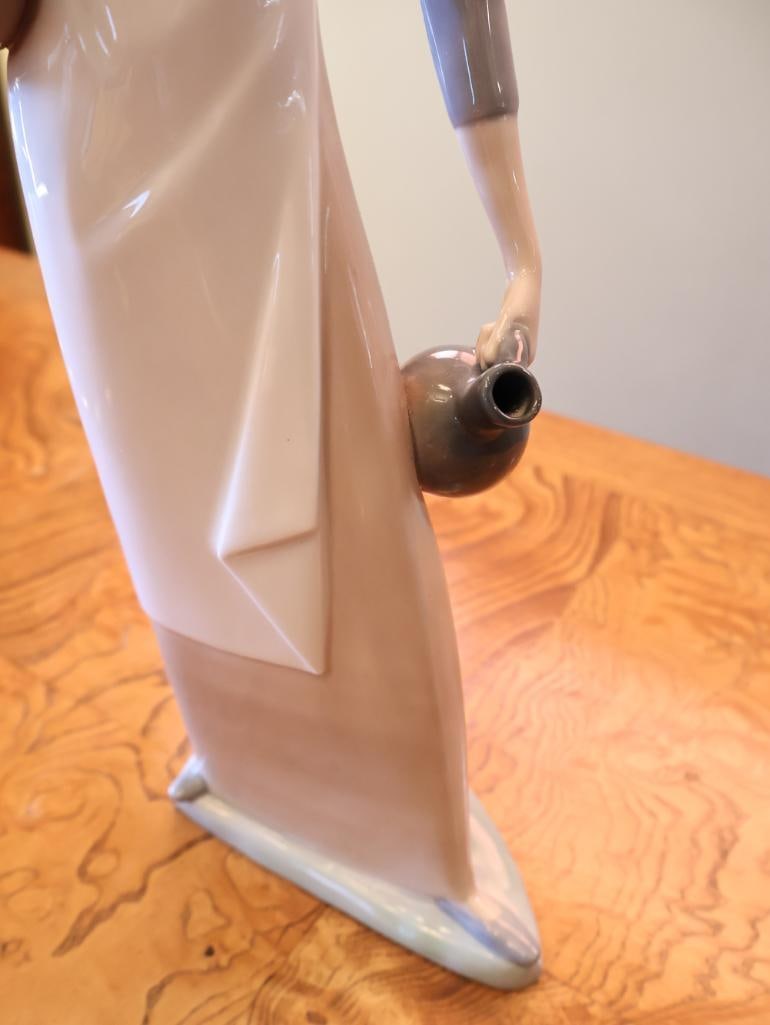 NAO by Lladro Woman Carrying Water Jugs Porcelain Figurine - 5