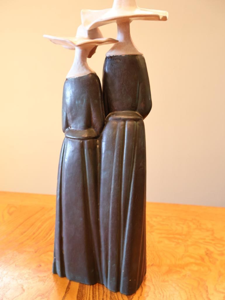 Lladro Two Nuns / Sisters Porcelain Figurine Matte Finish - 7