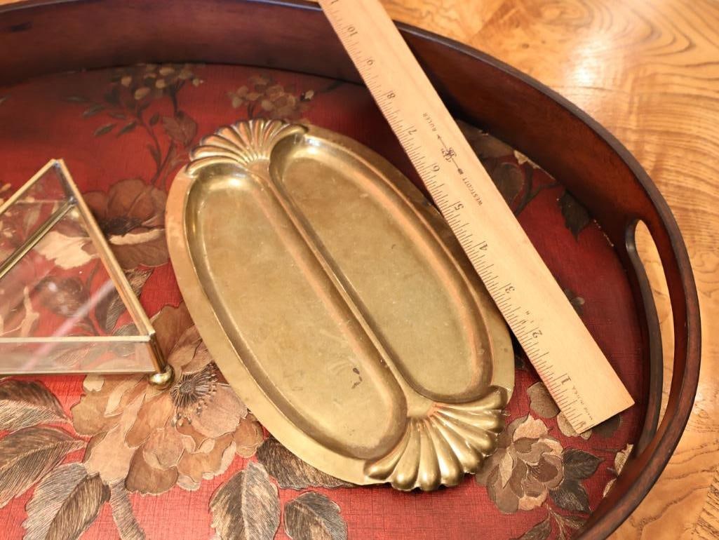 Brass Style Desk Lamp, Trays, and More - 9
