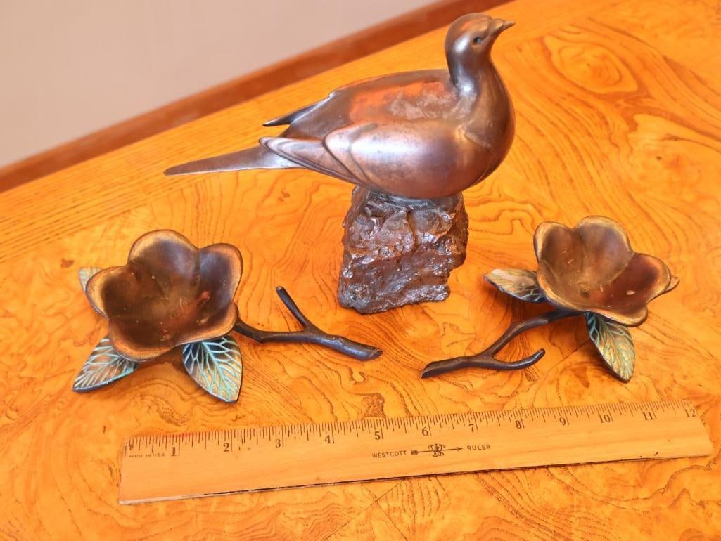 Metal Bird and Botanical Decor - 5