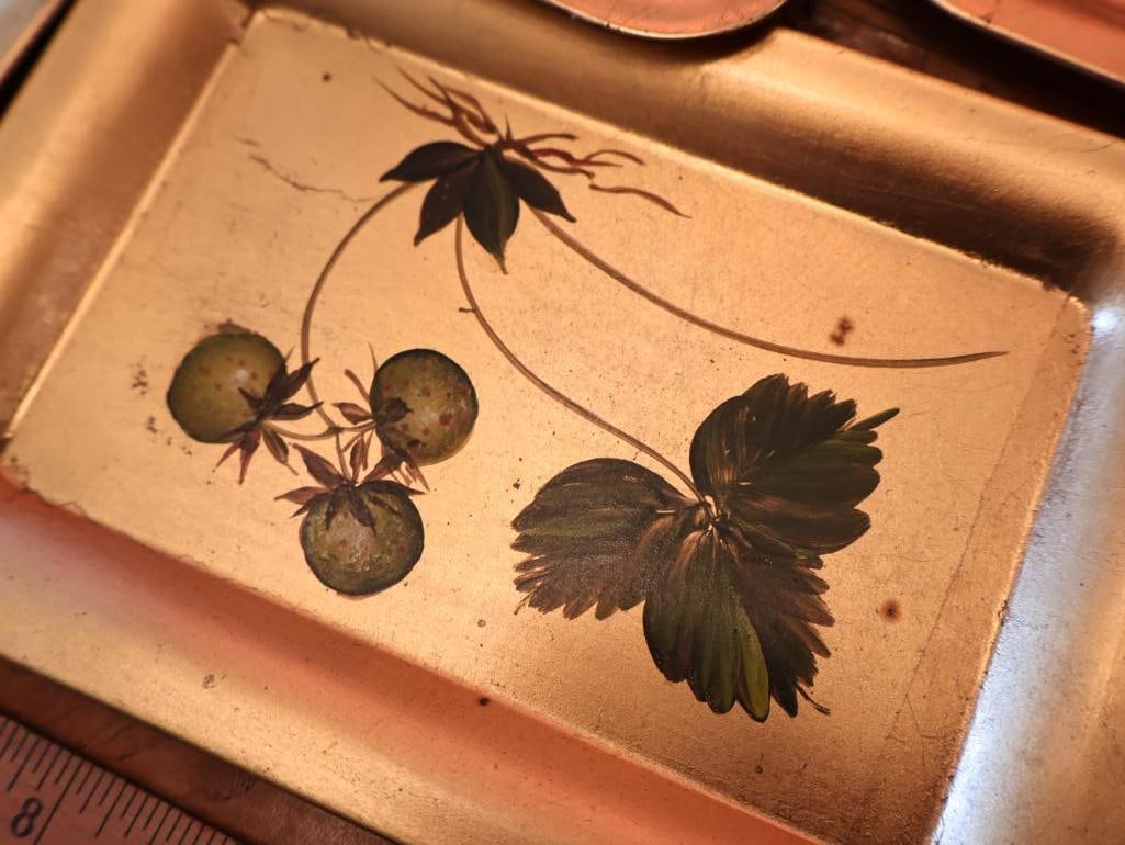Vintage Hand Painted Floral Trays and More - 4