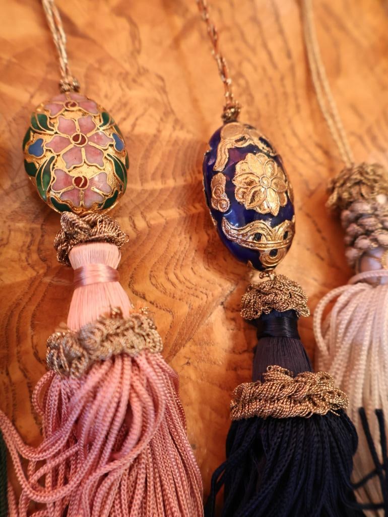 Collection of Tassels including Carved Bone - 11