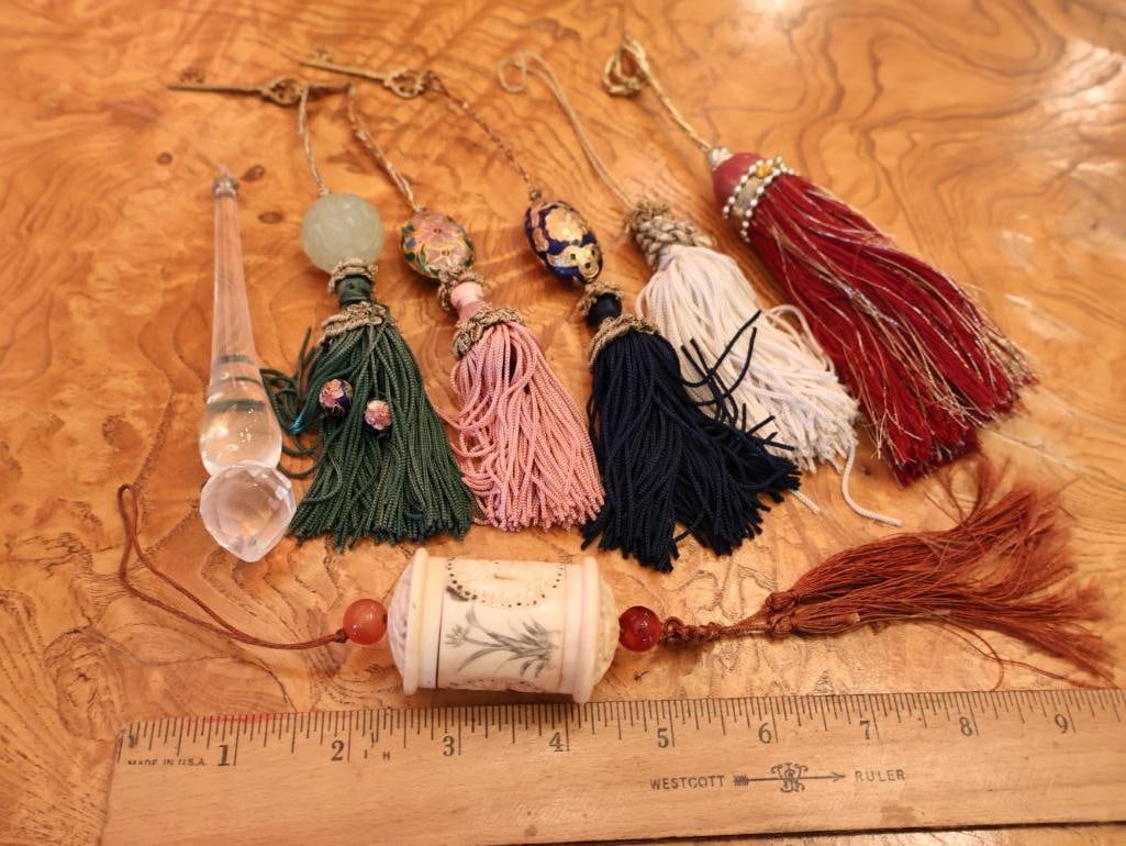 Collection of Tassels including Carved Bone - 2