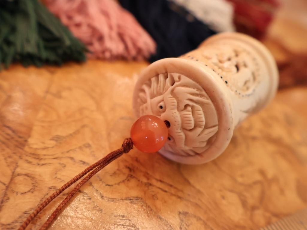 Collection of Tassels including Carved Bone - 5