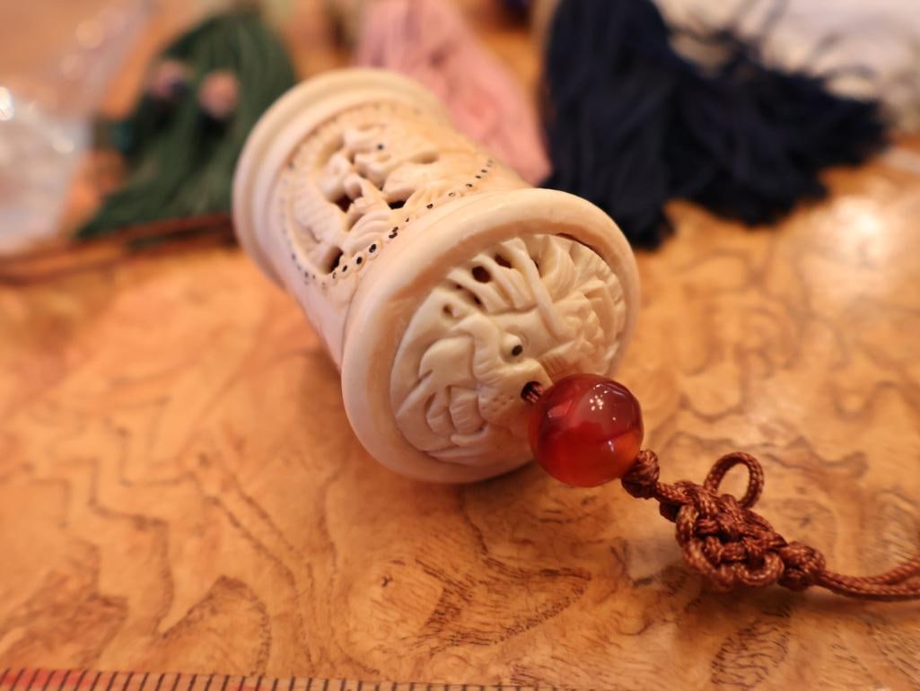 Collection of Tassels including Carved Bone - 6