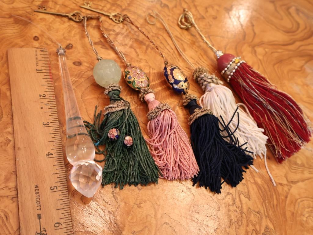 Collection of Tassels including Carved Bone - 8