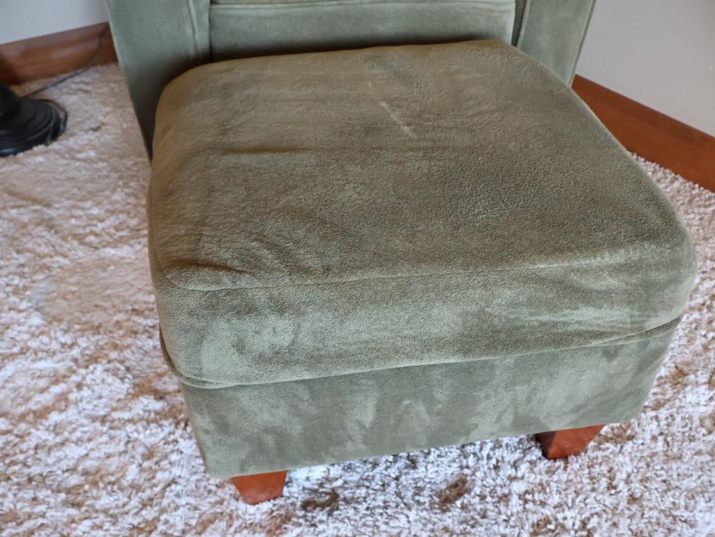Sage Green La-Z-Boy Chair and Matching Ottoman - 2