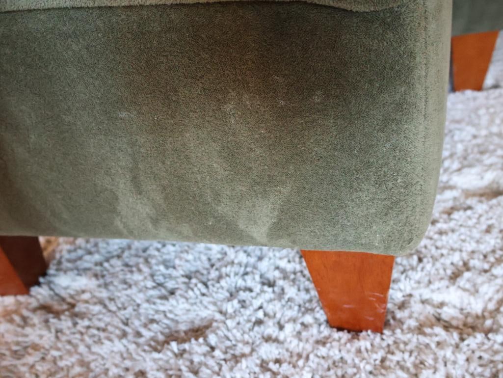 Sage Green La-Z-Boy Chair and Matching Ottoman - 4