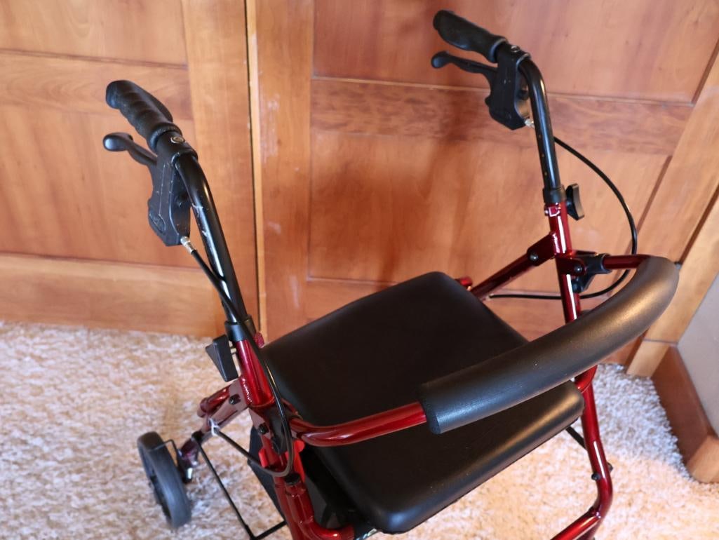 Red Nova Four Wheel Walker - 2
