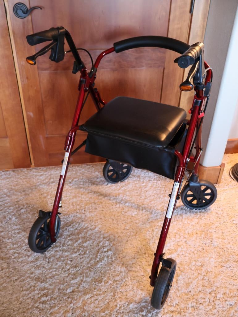 Red Nova Four Wheel Walker - 4